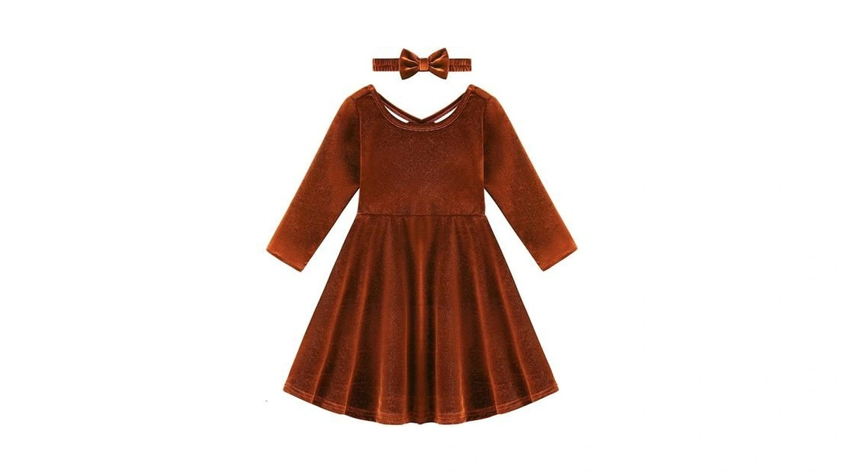 Weixinbuy Toddler Girl Fall Winter Clothes Outfit Baby Girl Velvet