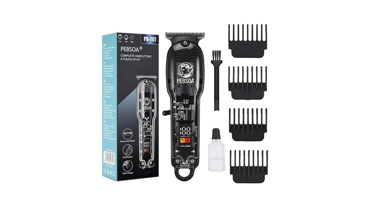 Pebsoa Pb-t07 Cordless Hair Clippers For Men, Usb Recharge Barber