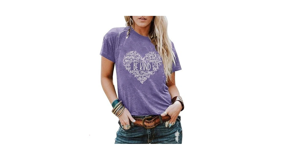 Yexipo Womens Graphic Tees Short Sleeve Summer Tops Funny Letter