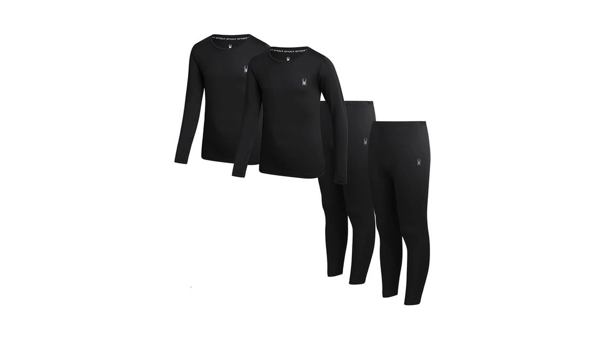 Spyder Kids Thermal Underwear Set - 4 Piece Moisture Wicking