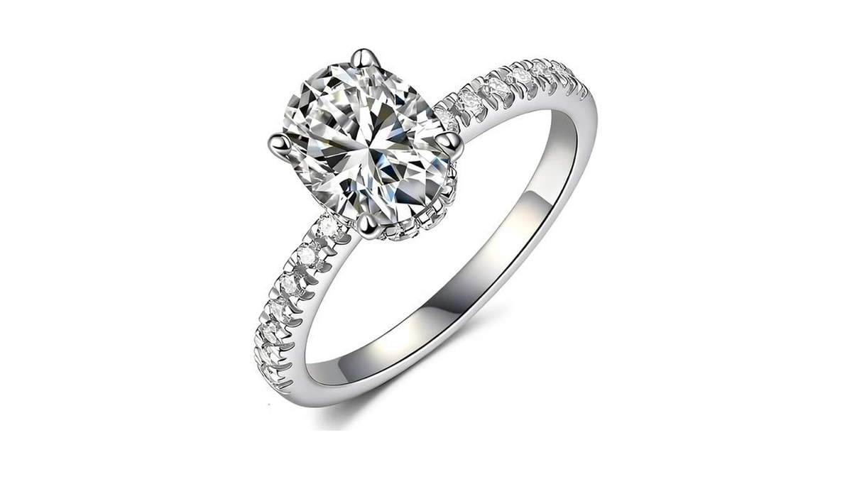 The Sparkle Sign Moissanite Women's Engagement Ring, Moissanite Women's Promise