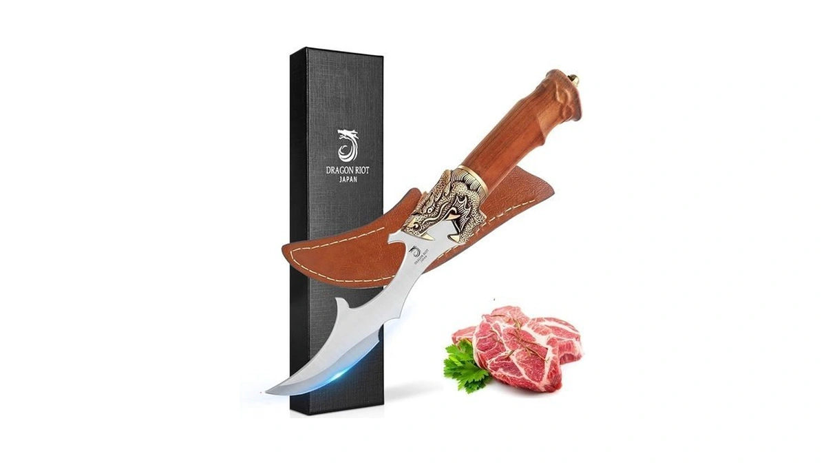 Dragon Riot Kitchen Meat Cleaver Knife For Cutting, Professional Butcher