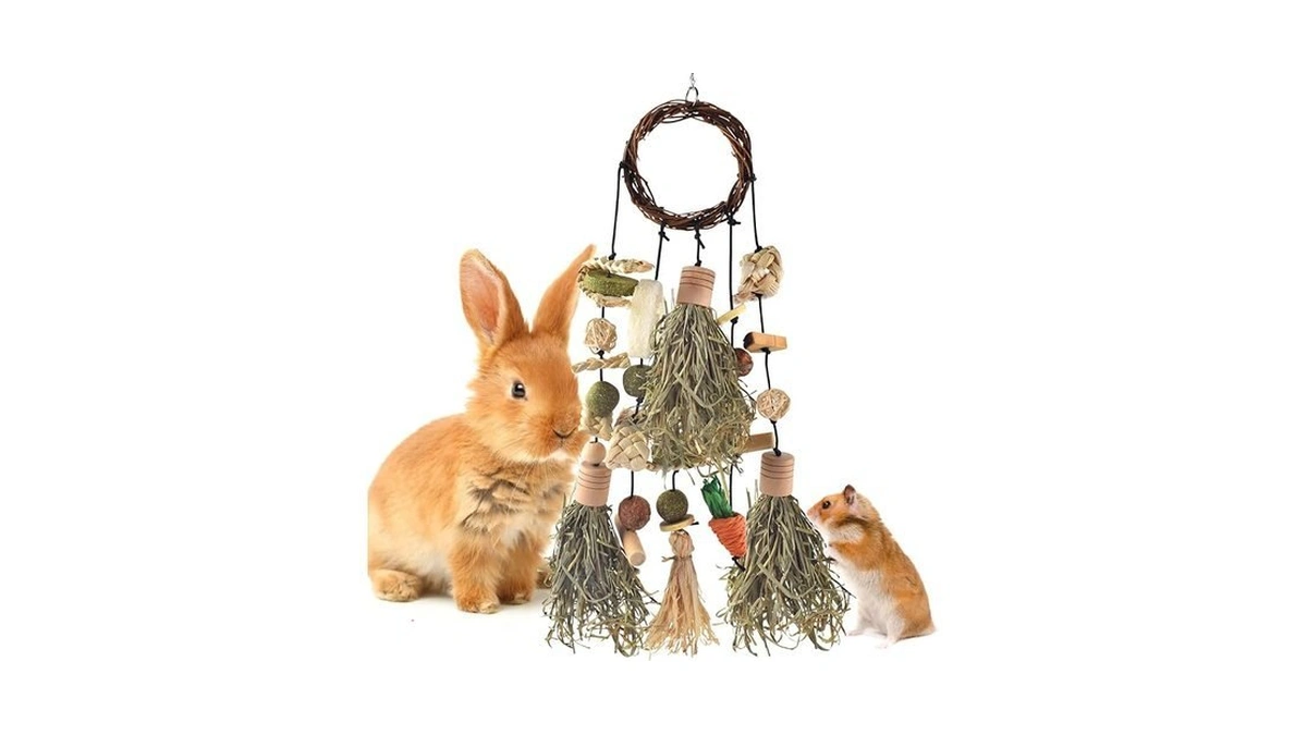 Bissap Rabbit Chew Toy, Bunny Cage Hanging Chewing Toys And