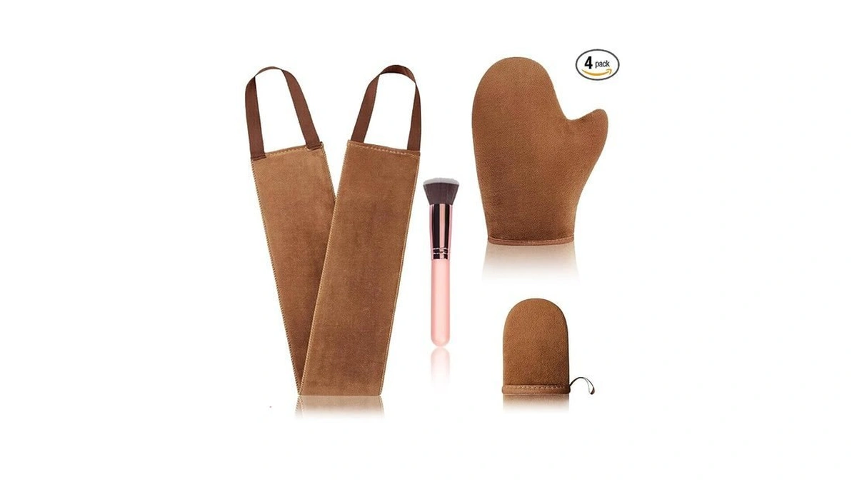 4 Pcs Self Tanner Mitt Applicator Kit - Self Tanning