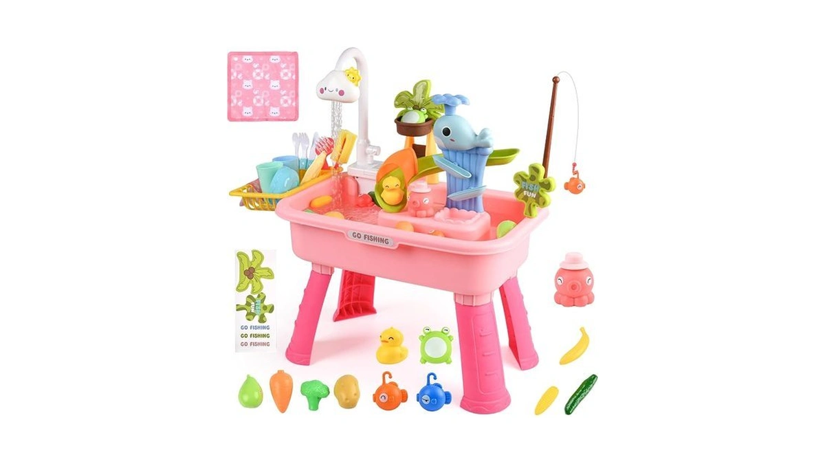 Mobelixy Upgraded Toddler Sand Water Table Toy With Electric Water