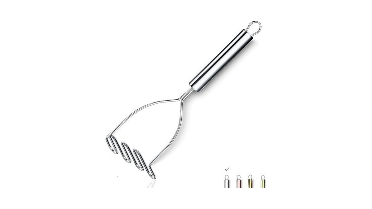 Potato Masher, Stainless Steel Heavy Duty Metal Potato Ricer With