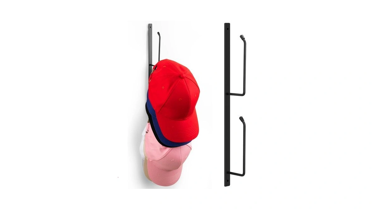 Buksuk Hat Rack For Baseball Caps (2-pack), Stainless Steel Hat