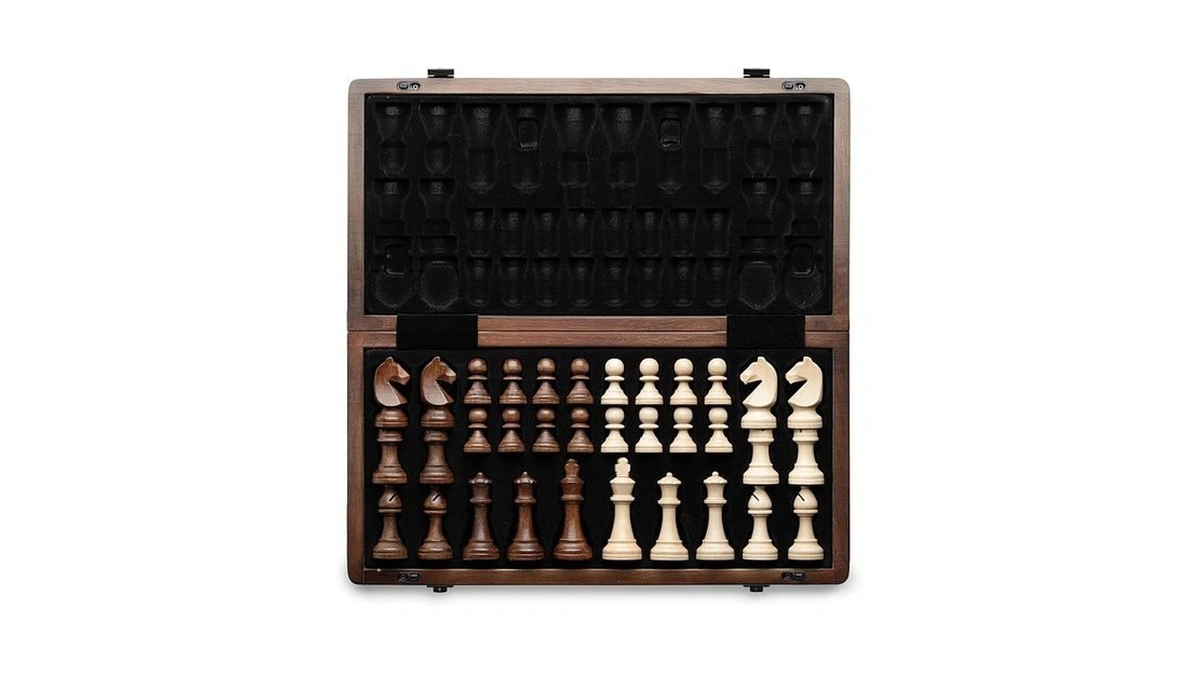 A&a 15" Magnetic Wooden Chess Set, Handmade 3" King Height