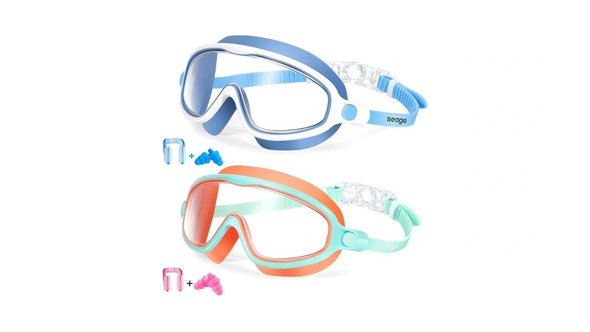 Kids Goggles For Swimming 2 Pack No Leaking Anti-fog Outer