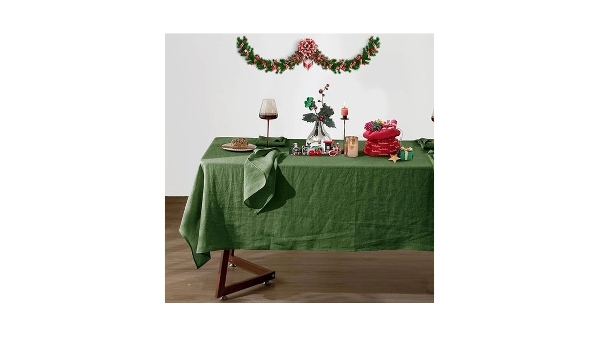 Talasily Linen Tablecloth 100% Pure Linen Table Cloth 60x84 Inches