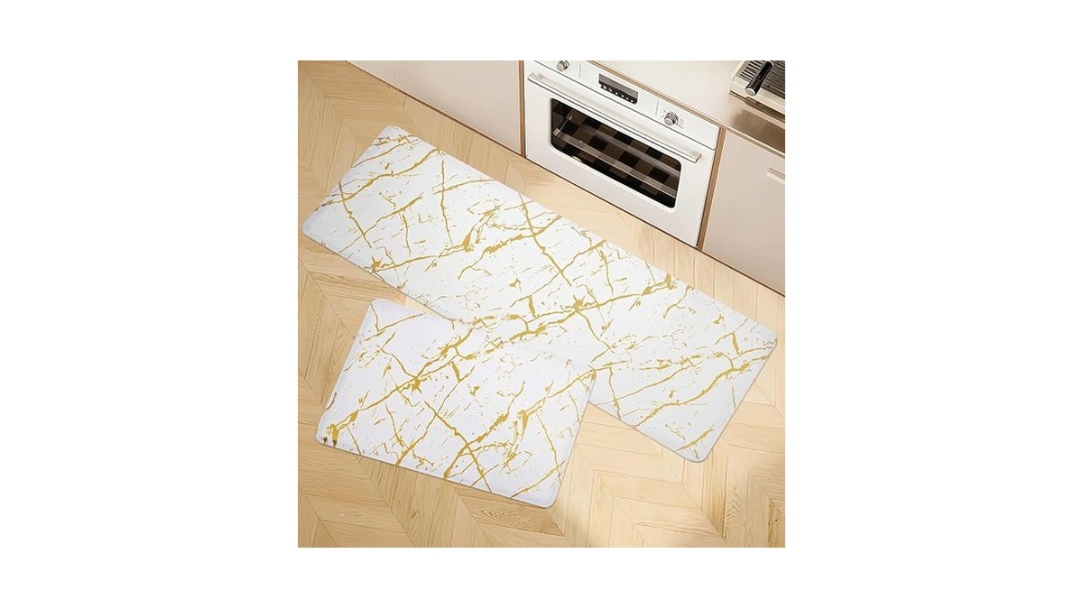 Ukiss Marbling Kitchen Rugs, Cushioned Kitchen Mats, Anti Fatigue Mat
