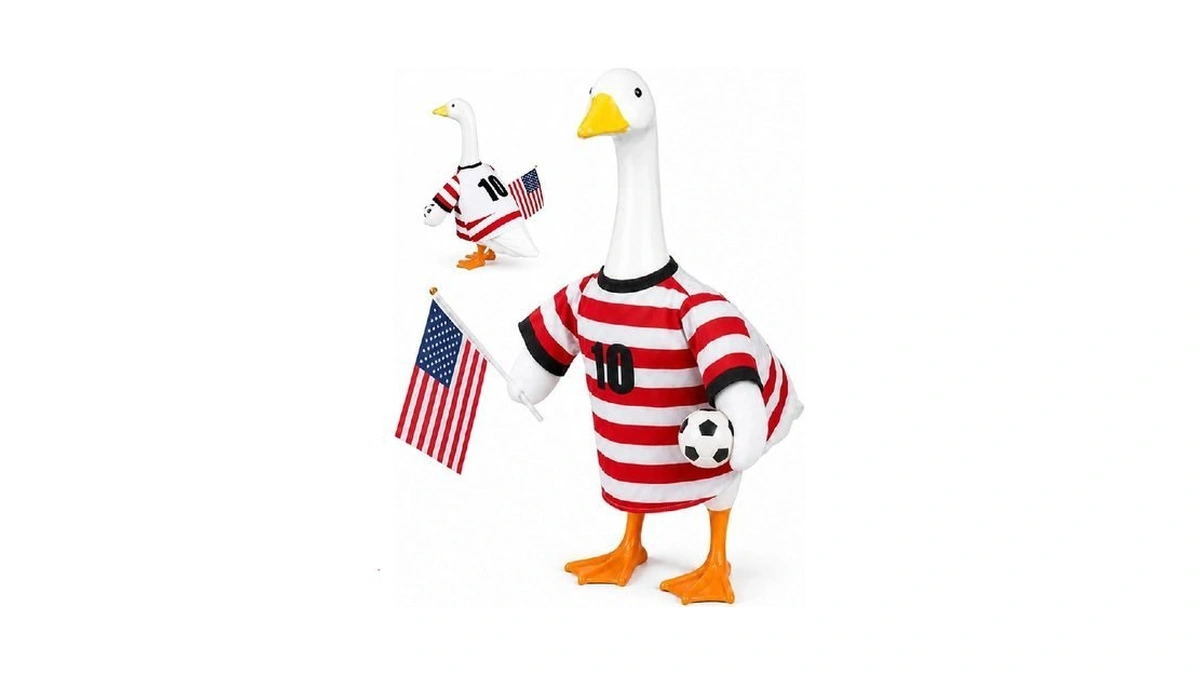 Rossny Soccer Porch Goose Outfit: 2026 World Cup Porch Goose