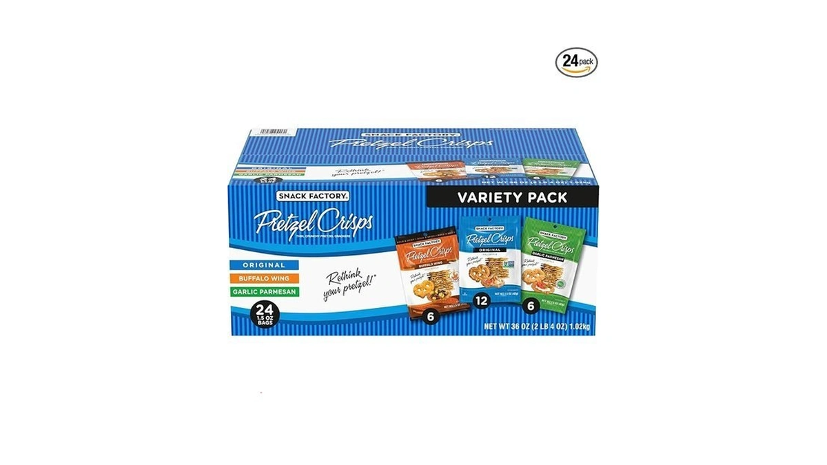 Snack Factory Pretzel Crisps Variety Pack, Individual 1.5 Ounce (pack