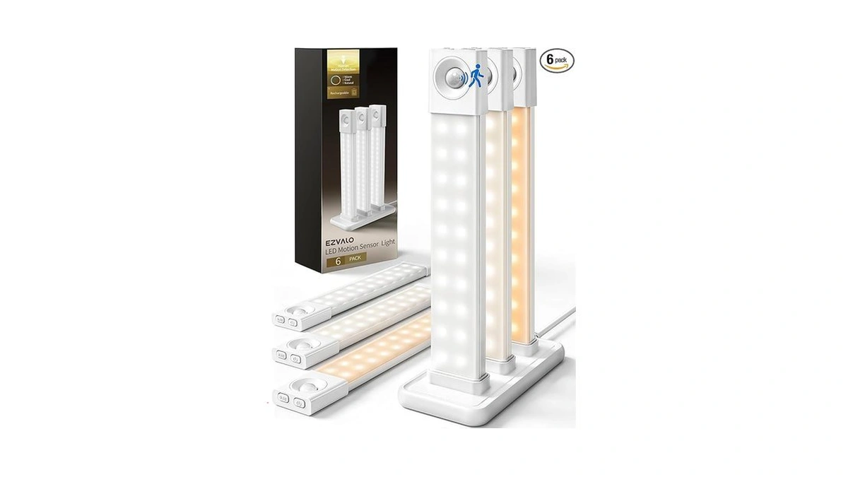 Ezvalo 6 Pack 8 Inch Under Cabinet Lighting With Charging