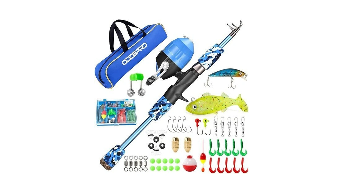 Oddspro Kids Fishing Pole - Kids Fishing Starter Kit -