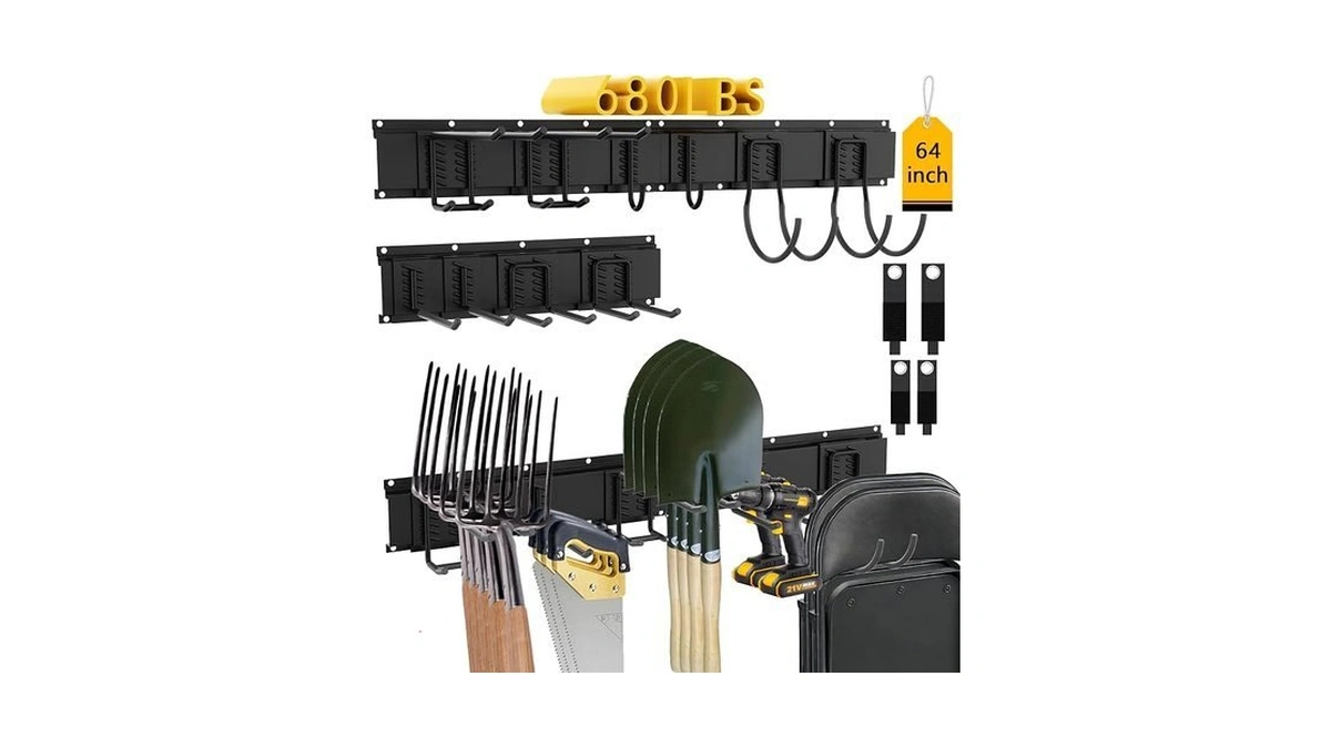 Cbwlwj 64 Inch Garage Tool Organizer Wall Mount, Heavy Duty
