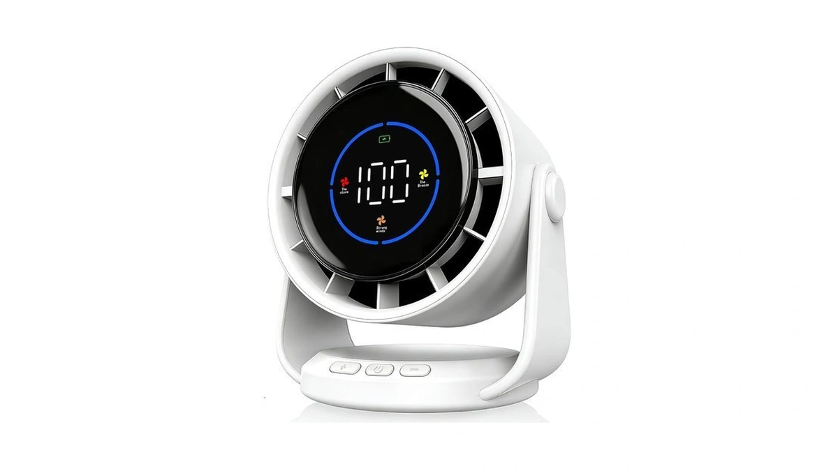 Yoshenmo Desk Fan, Turbo Table Fan For Bedroom, 100-speed Digital