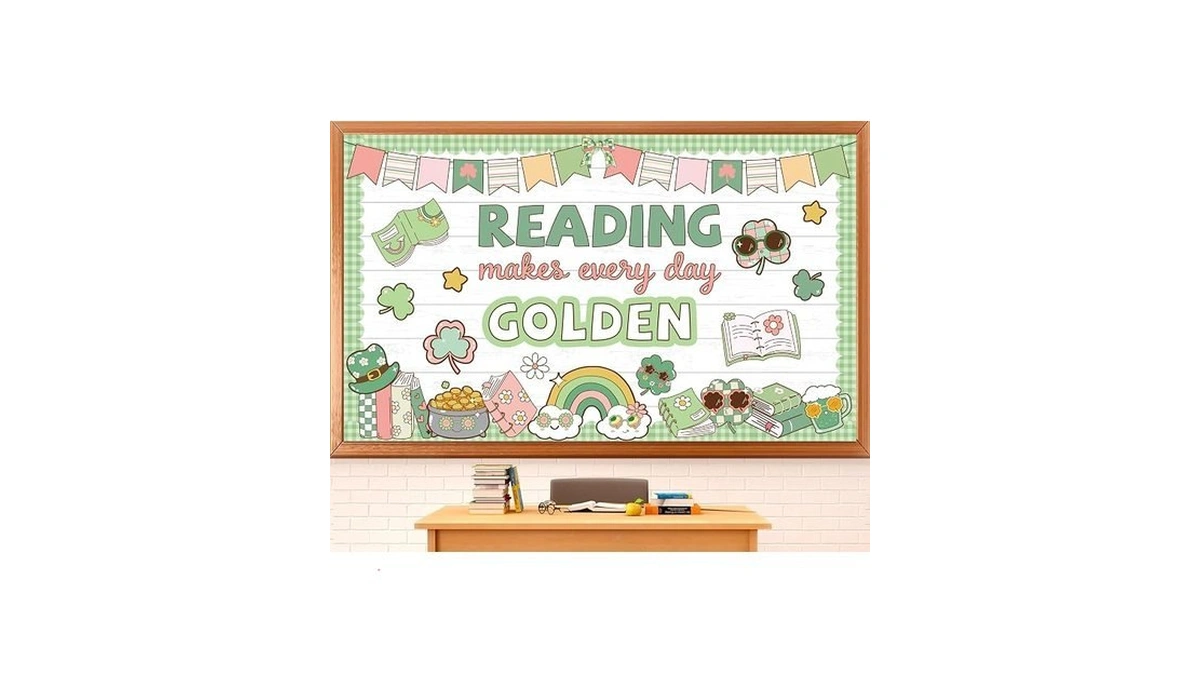 St. Patrick's Day Classroom Bulletin Board Set Reading Makes Every