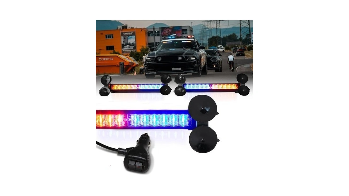 Lumenix 2x12 Inch Led Traffic Advisor Emergency Strobe Lights Bar