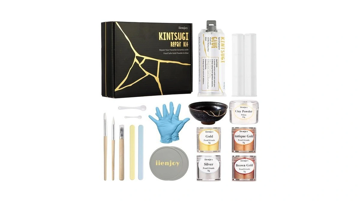Iienjoy Kintsugi Repair Kit, 4 Colors Food Safe Kintsugi Kit