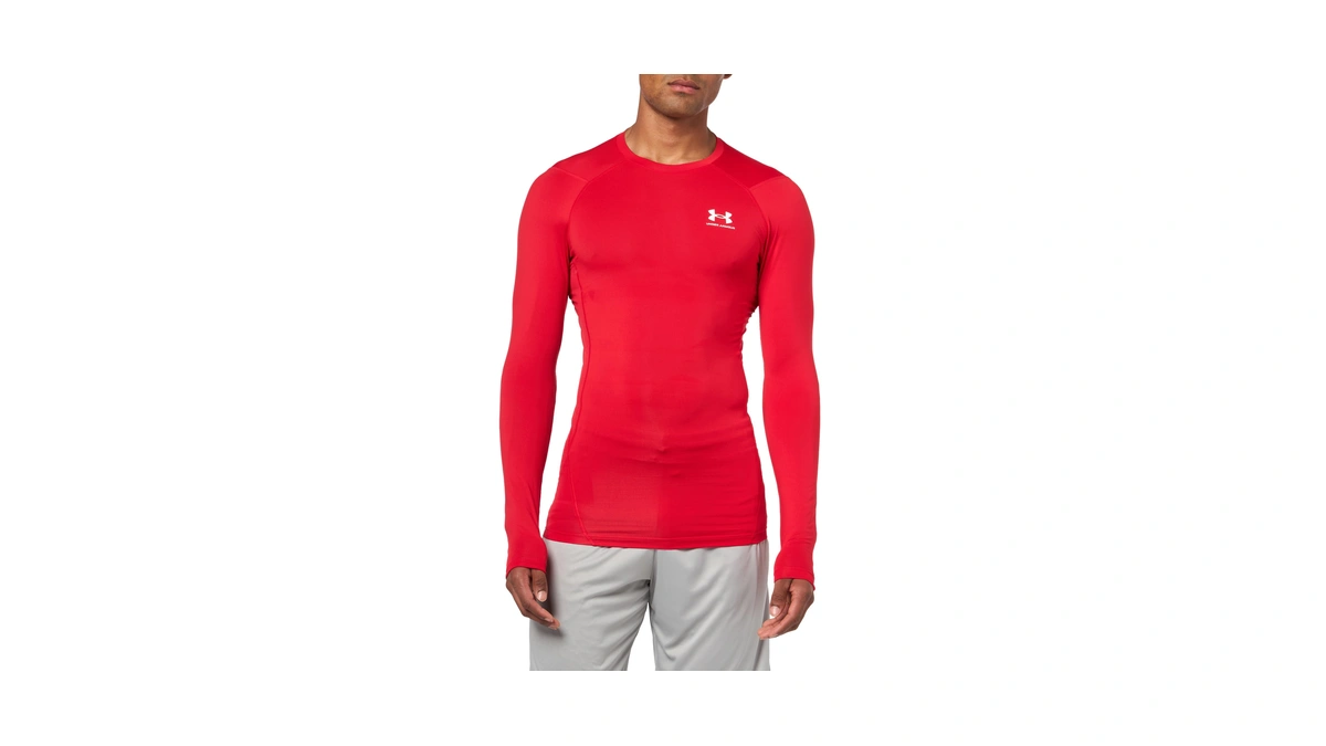 Under Armour Men's Armour Heatgear Compression Long-sleeve T-shirt, (601) Red
