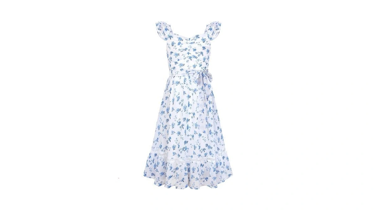 Grace Karin Girls Dresses Size 8, Floral Spring Dress For