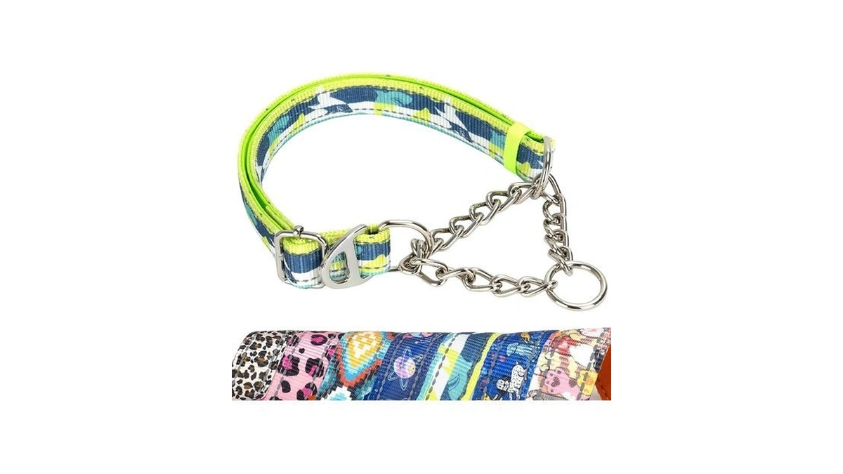 Reflective Martingale Dog Collar - No-pull Adjustable Training Collar With