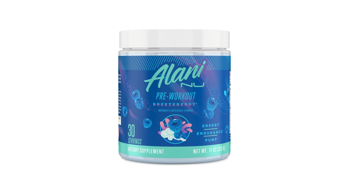 Alani Nu Pre Workout Powder Breezeberry, Amino Energy Boost, Endurance