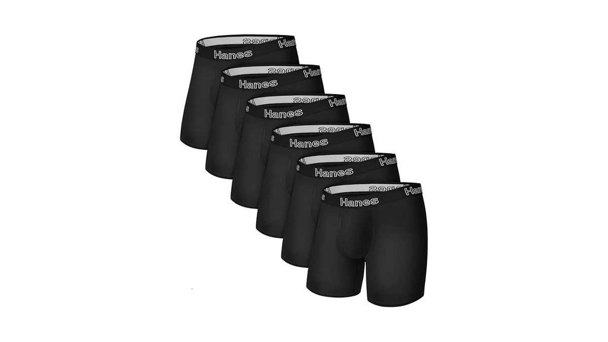 Hanes Men's Boxer Brief Underwear Pack, Stretch Cotton Boxer Briefs