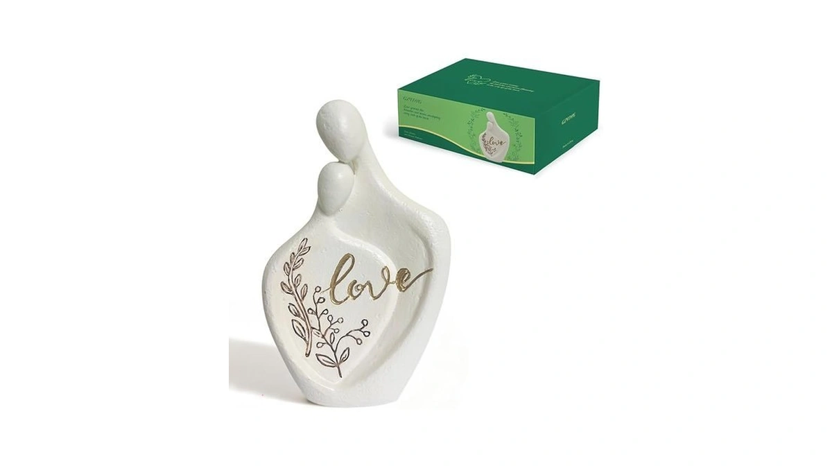 Gzvdyg Anniversary Wedding Engagement Gift, White Snuggle Statue For Couple