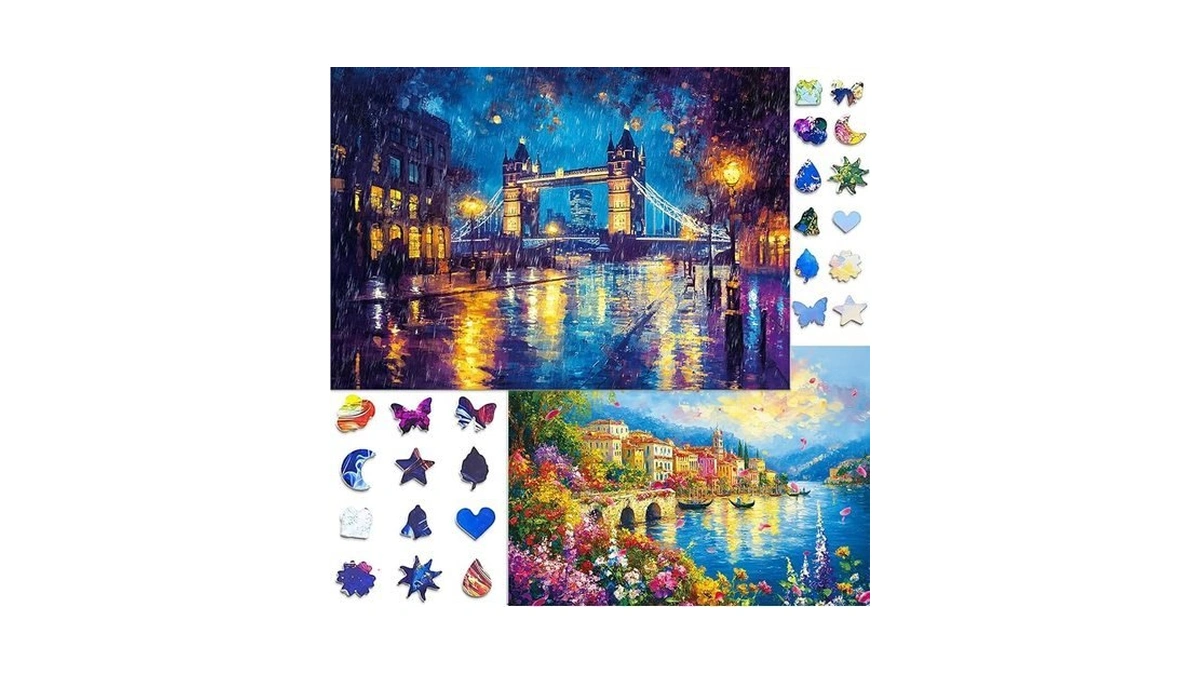 Pixlora Puzzles For Adults 1000 Pieces, 2 Pack Unique Jigsaw
