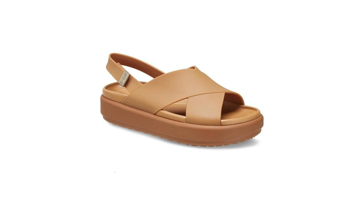 Crocs Brooklyn Luxe Cross Strap Tan/tan 6 M