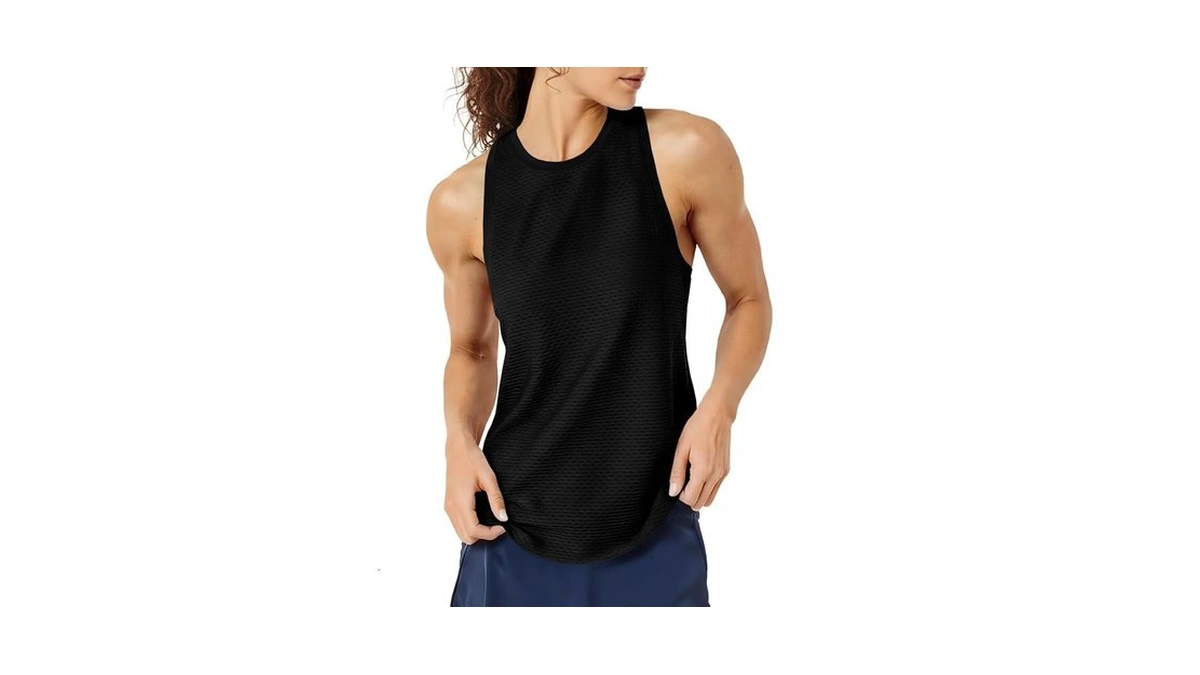 Fisoew Womens Summer Workout Tank Tops Racerback Athletic Gym Yoga