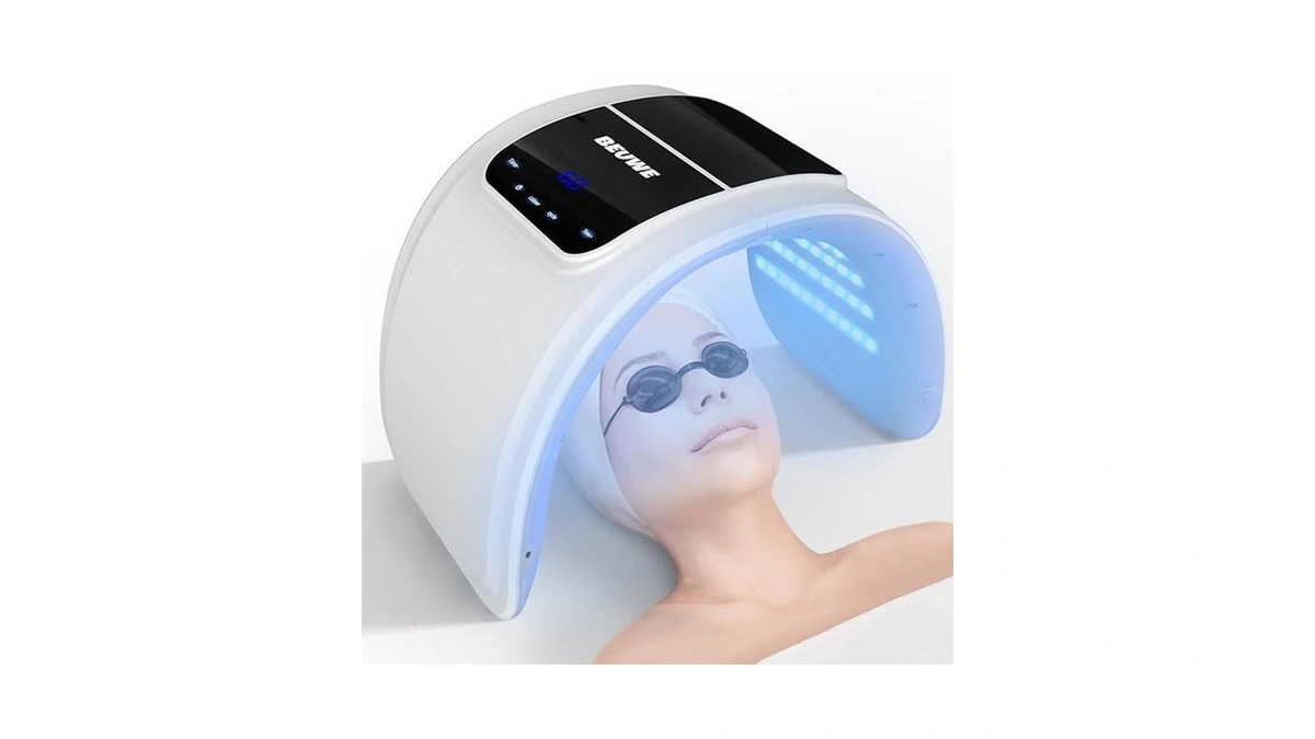 Red-light-therapy-for-face，led Face Mask Light Therapy Red & Blue Rejuvenation Tool