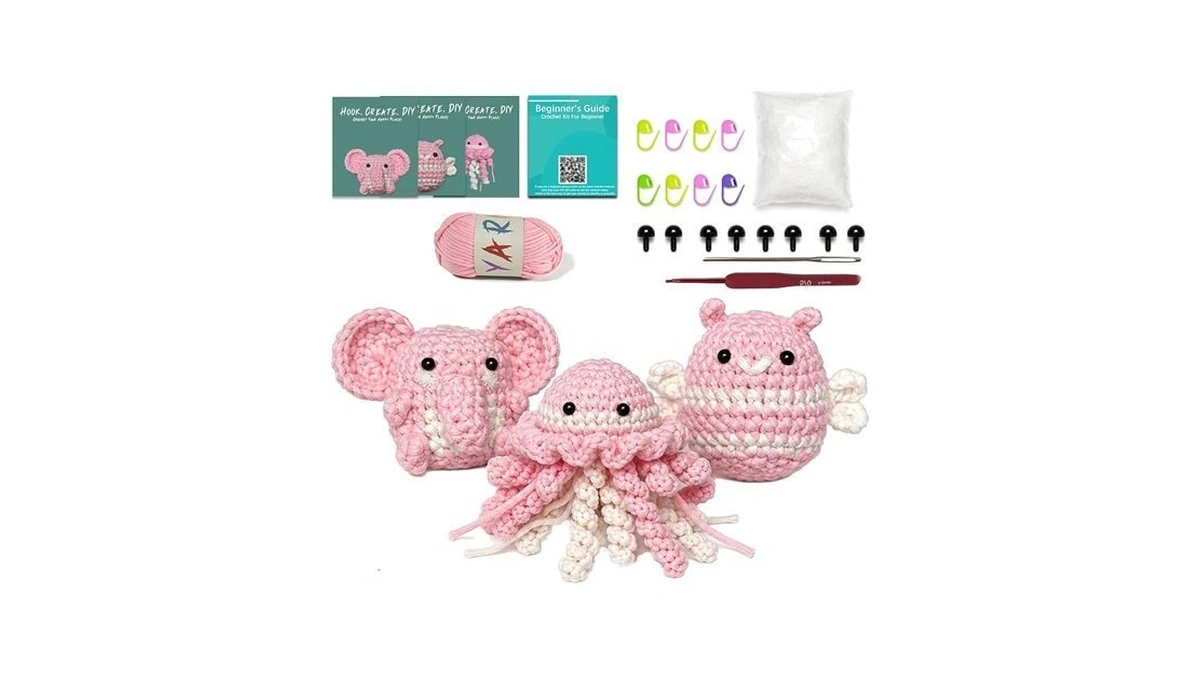Crochet Kit For Beginners Adults,all In One Crochet Animal Kit