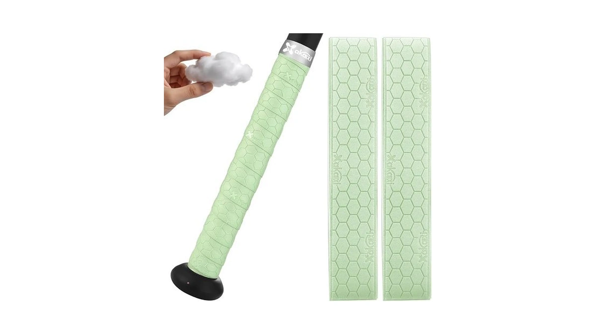 Akaixi 2 Pack 0.5mm Precut Pro Feel Green Baseball Bat