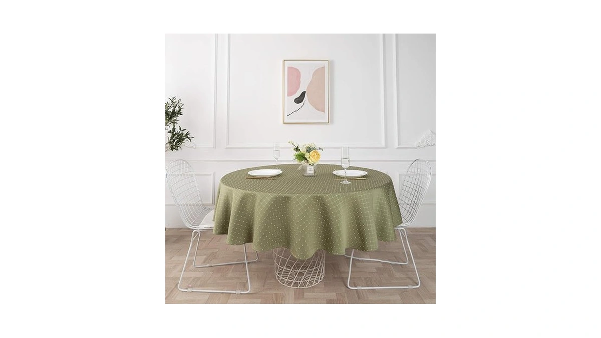Randall Round Table Cloth Cover 70" Green Fabric Tablecloth Dust-proof