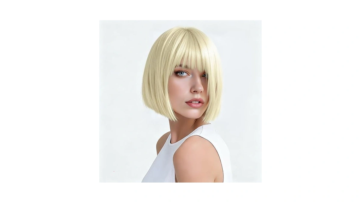 Kuttolee Blonde Bob Wig Short Bob Wigs Straight Hair With