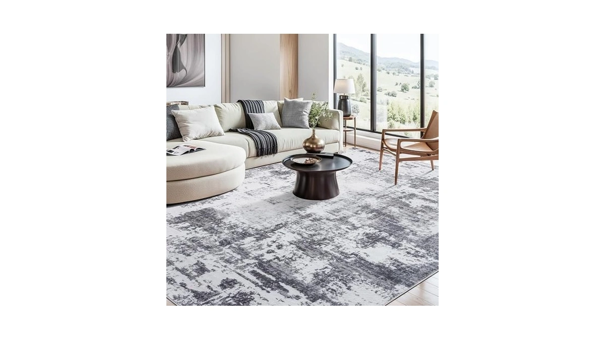 Auemtyn 3x5 Washable Area Rug - Modern Abstract Soft Thin