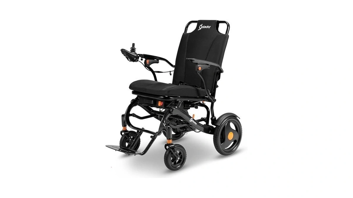 Aotedor Carbon Fiber Electric Wheelchair,37 Lbs Lightweight Yet Stable,30 Mile
