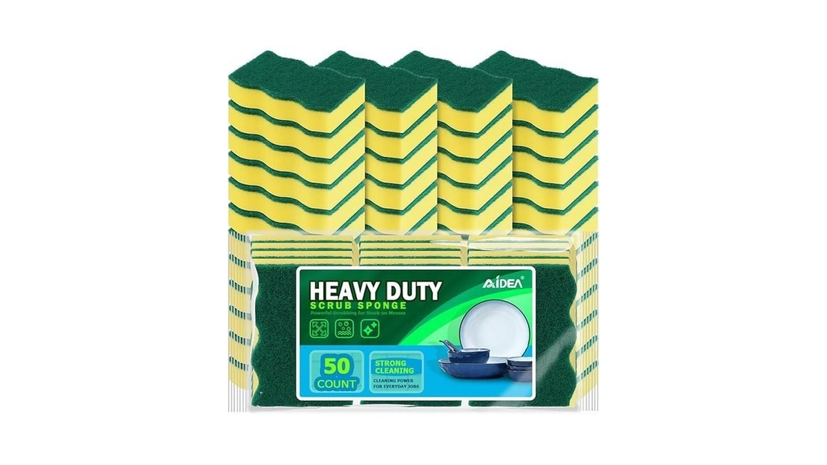 Aidea Sponges Kitchen, 50 Pack Heavy Duty Dish Sponge, Cleaning