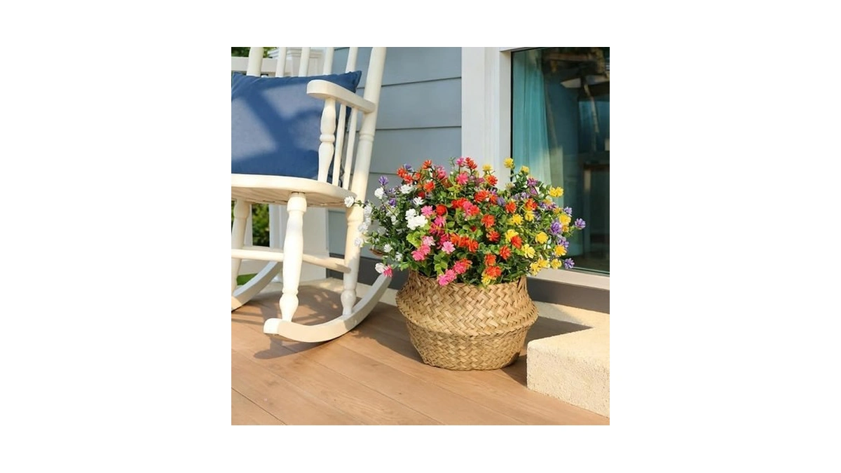 Primaison 12 Bundles Artificial Flowers For Outdoors, Fake Flowers Plants
