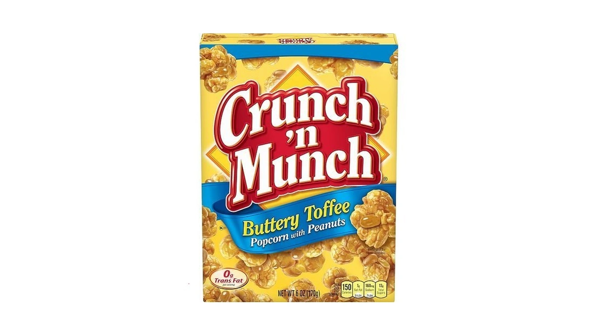Crunch 'n Munch Buttery Toffee Popcorn With Peanuts, 6 Oz,