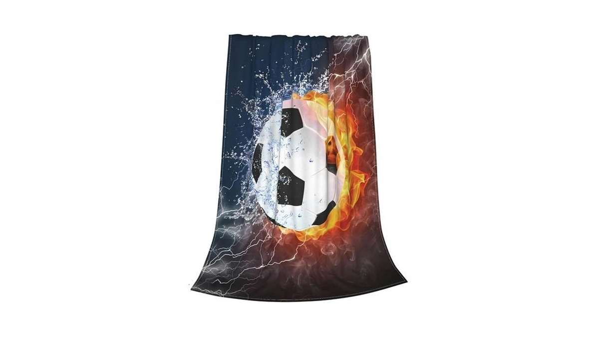 Soccer Ball Blankets For Football Lover Gift,super Soft Men Flannel