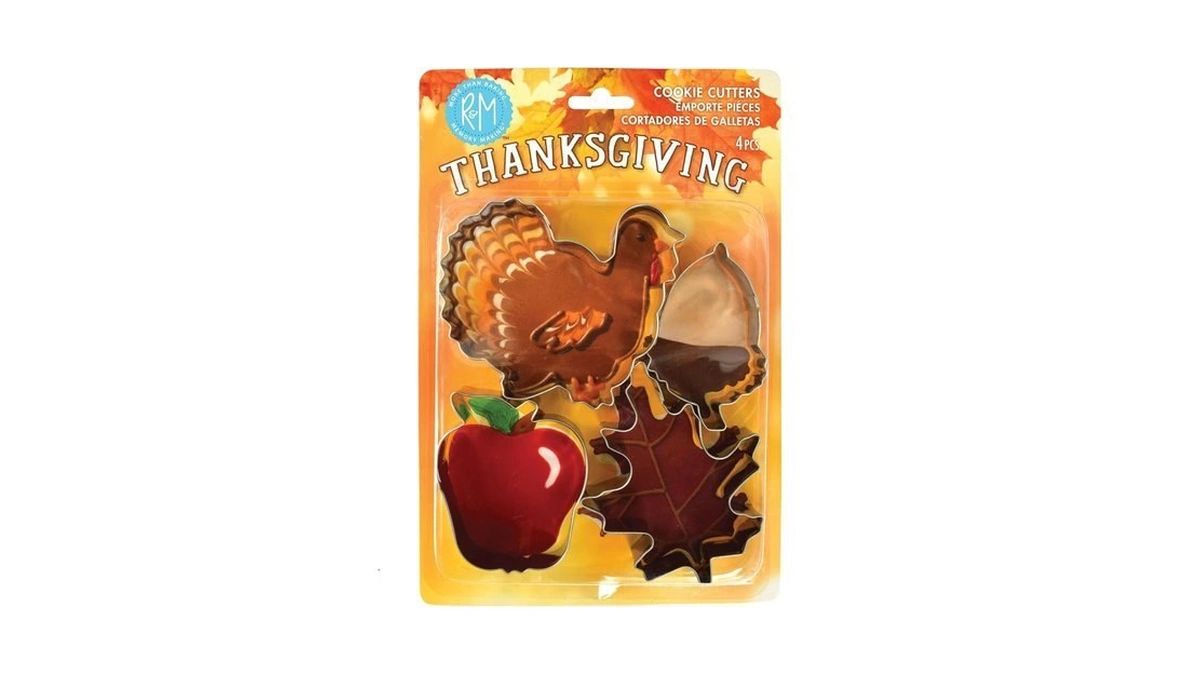 R&m International Thanksgiving Set Carded Cookie Cutter, 4 Pieces, Medium,