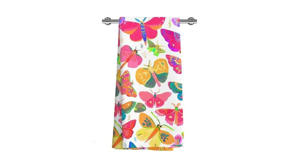 Vveeyyee Colorful Butterfly Kitchen Towels 16x24 Inch, Vibrant Butterfly Dish