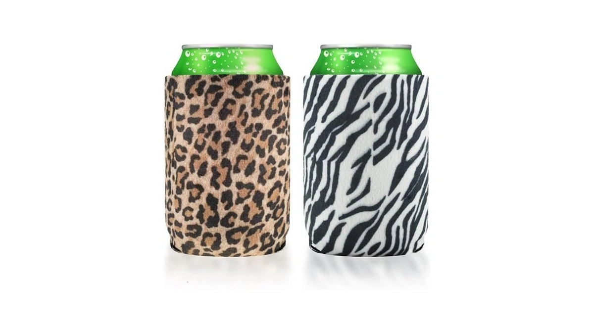 Casa-eco Carol Velvet Neoprene Soda Can Cooler Sleeves, Cold Beverages