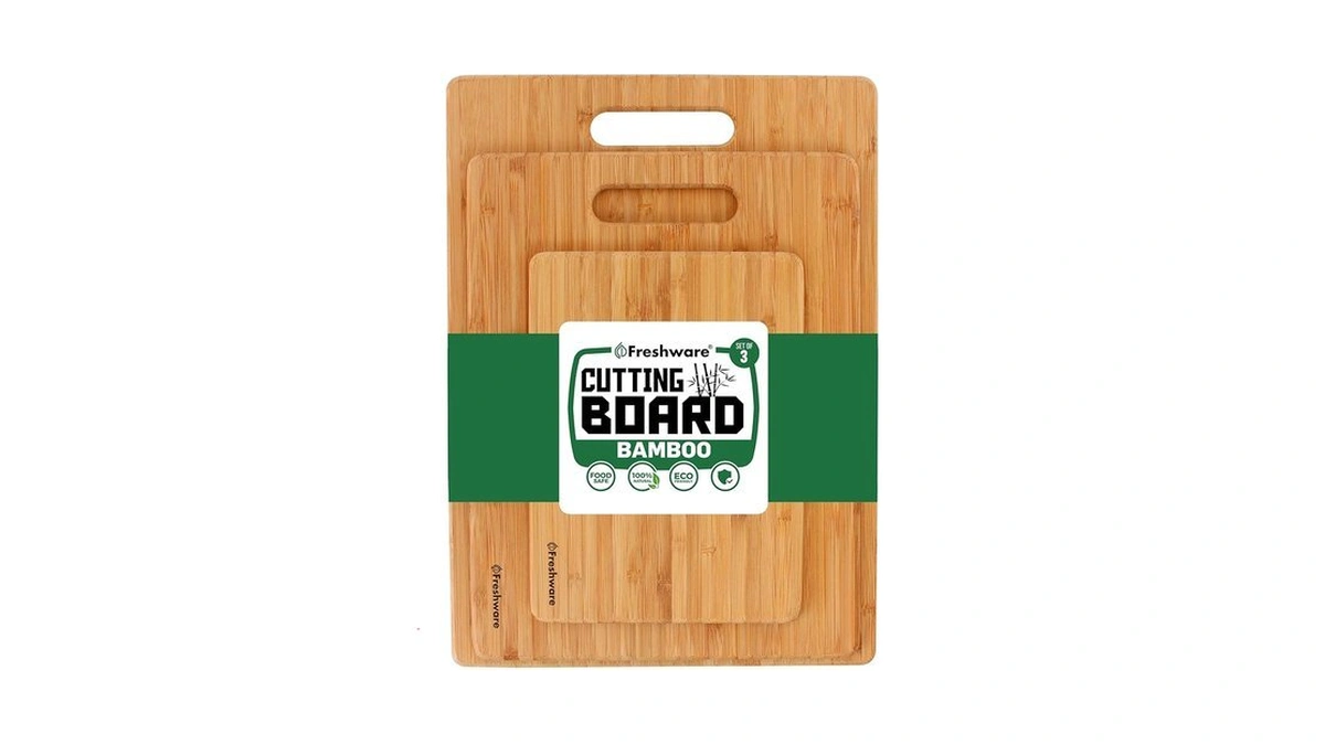 Freshware Bamboo Cutting Board Set Of 3, Wooden Cutting Boards