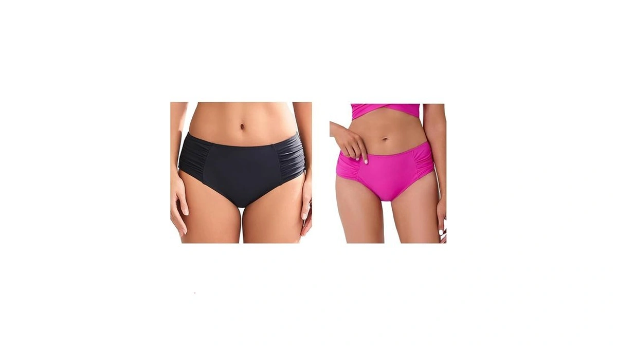Cocopear Full Coverage Bikini Bottoms For Women Mid Rise Bathing