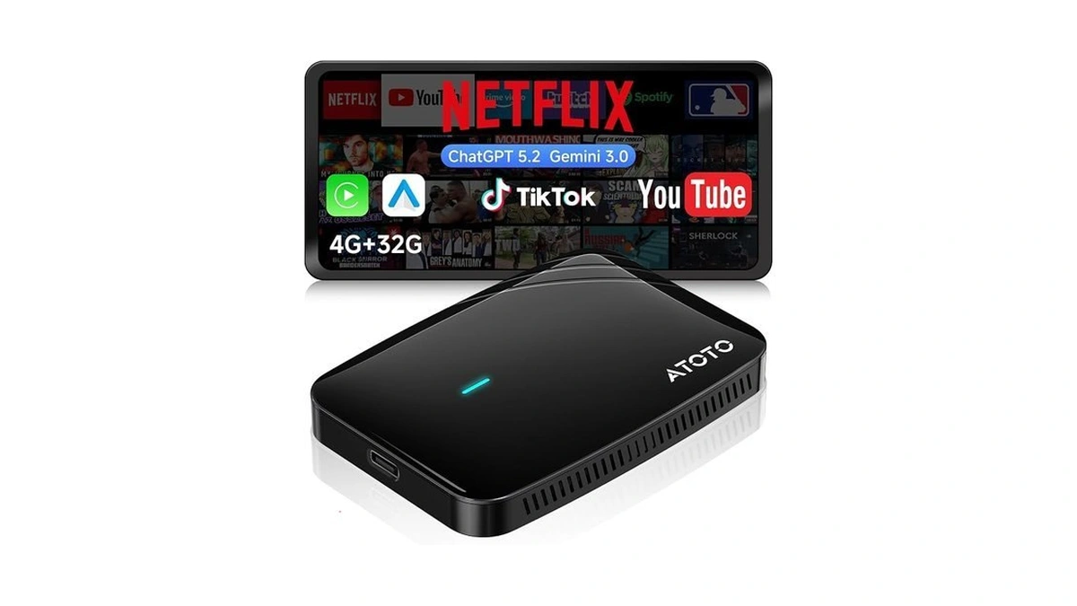 Atotoselect Wireless Carplay&android Auto Adapter Magic Ai Box 4gb+32gb